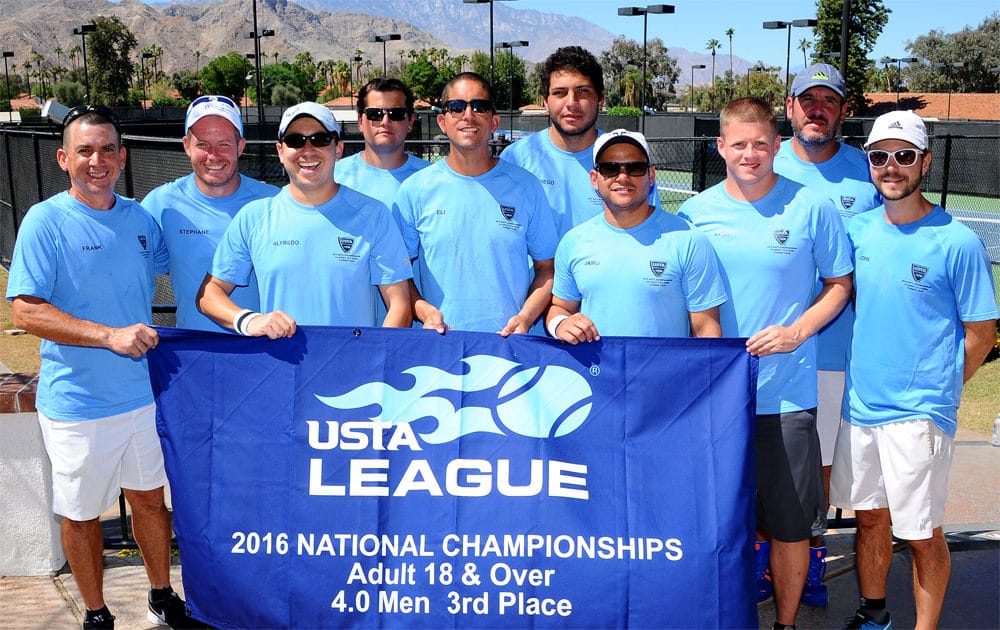 The USTA League Nationals men's 4.0 3rd place finishers from Doral