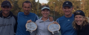 l-r, Bluewater Bay Director of Tennis Bryce Cunningham, Michal Malcek, Adriana Solarova, Greg Bennet, Andrea Jaeger